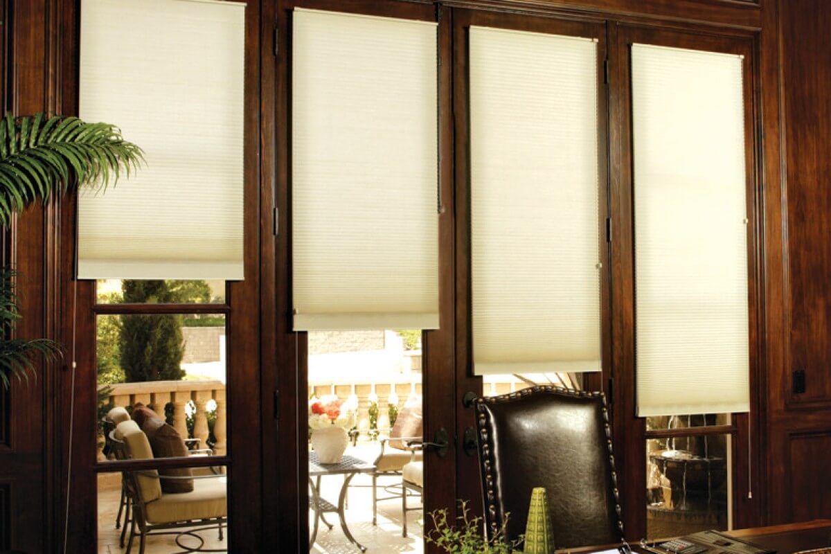 Honeycomb cellular shades installed in Tomball TX by Shutters & Blinds of The Woodlands