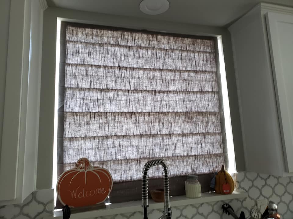 Custom woven wood shades by Shutters & Blinds of The Woodlands